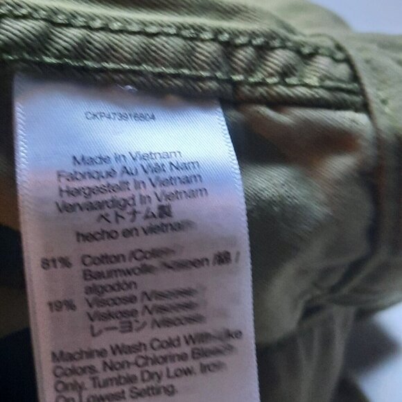 Madewell Cargo Pants Womens 16W Olive Low Slung Slouch Straight Utility Military - Picture 8 of 13